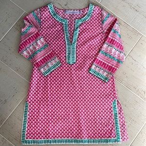 Gretchen Scott Pink & Green Geometric Tunic